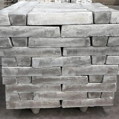 نقره ای روشن شمش منیزیم سبک وزن 99.98% 25 کیلوگرم برای ریخته گری و آهنگری