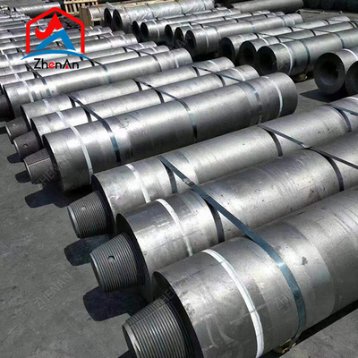 عمده فروشی الکترود گرافیت 200mm 300mm 400mm Uhp الکترود گرافیت برای فولاد سازی