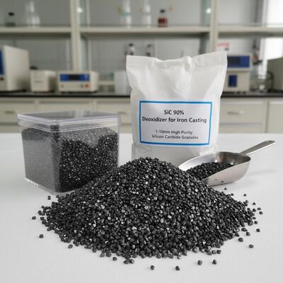 ۹۰٪ خلوص SiC Deoxidizer ۱-۱۰ میلی متر گرانول های کربید سیلیکون با خلوص بالا برای آهن ریخته